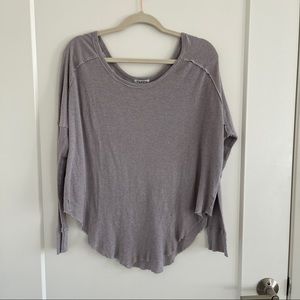 Aritzia TNA long sleeve waffle shirt